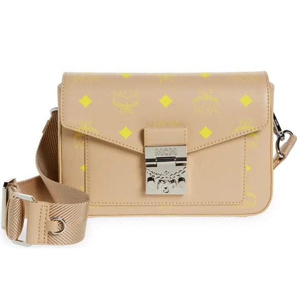NEW MCM Color Splash Logo Water Repellent Small Crossbody Bag